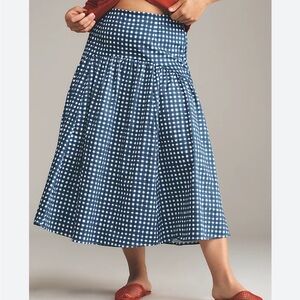 Hutch Blue Checkered Maxi Skirt